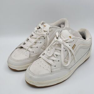 Vans White Leather Lace Up Men's Size 12